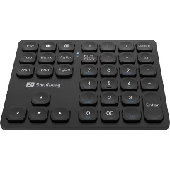 Sandberg Wireless Numeric Keypad Pro Bluetooth / vezeték nélküli membrán numerikus billentyűzet fekete