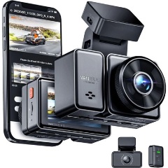 Vantrue Dash Cam - E2 (WiFi+GPS autóskamera első + hátsó, 1944p, HDR, 512GB MicroSD támogatás,veznélküli távirányító)