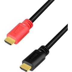 LogiLink HDMI 2.0 -> HDMI 2.0 M/M aktív video kábel 15m fekete-piros