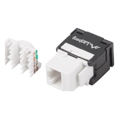 NET Keystone modul, szerszám nélkül szerelhető RJ45->LSA CAT.6 UTP 180°