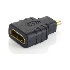 Equip HDMI micro D -> HDMI M/F adapter fekete