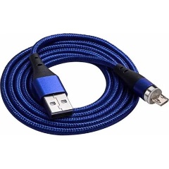 Akyga AK-USB-47 USB-A 2.0 -> USB-B 2.0 micro magnetic M/M adatkábel 1m kék