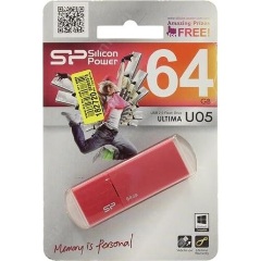 Silicon Power 64GB Ultima U05 USB 2.0 pendrive BOX rózsaszín