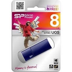 Silicon Power 8GB Ultima U05 USB 2.0 pendrive BOX kék