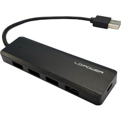 LC-Power LC-HUB-U3-4-V2 5-portos USB3.0 hub fekete