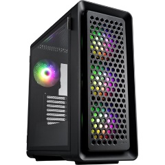 FSP CUT593P táp nélküli ablakos Mid Tower számítógépház fekete + cable management