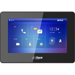 Dahua IP video kaputelefon - VTH5421HB-W (beltéri egység; 7" touch, SD, I/O, PoE, wifi, fekete)