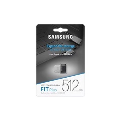 Samsung 512GB FIT Plus vízálló USB-A 3.2 Gen1 pendrive BOX fekete