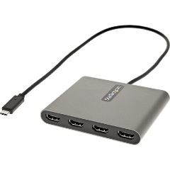 StarTech QUAD MONITOR DISPLAY USB-C 3.2 Gen1 -> 4db HDMI 2.0 M/F adapter 0.3m szürke
