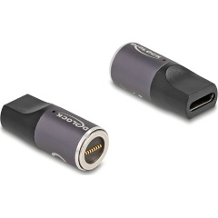 Delock magnetic 8pin -> USB-C M/F adapter fekete-szürke