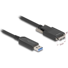 Delock USB-B 3.1 micro -> USB-A 3.2 Gen 1 M/M adatkábel 5m fekete AOC