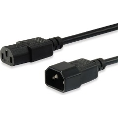 Equip C14 -> C13 M/F tápkábel 3m fekete