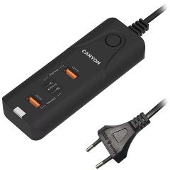 Canyon H-10 40W univerzális hálózati töltő adapter fekete