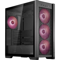 Asus TUF Gaming GT302 TG ARGB BLACK táp nélküli ablakos Mid Tower számítógépház fekete