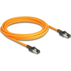 Delock RJ45 CAT6A S/FTP -> RJ45 CAT6A S/FTP M/M adatkábel 3m narancssárga