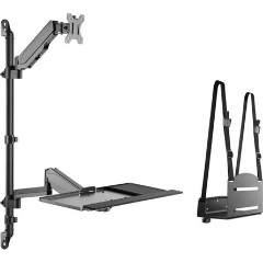 Equip Single Monitor Wall-Mounted Workstation 17"-32" monitor számítógép fali tartó fekete