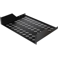 Equip Rackszekrény kiegészítő - EZFS-19-2-80-B (Fix polc, 19", 2U, Mélység: 800mm, fekete)