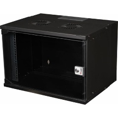 Equip Fali Rackszekrény - EWM-07-5440-B (19", 7U, 540x400mm, lapra szerelt, fekete)
