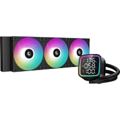 DeepCool CPU Water Cooler - LD360 (max 21dB; max. 122,39 m3/h; 3x12cm, LED kijelző, fekete)