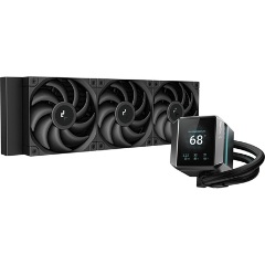 DeepCool CPU Water Cooler - MYSTIQUE 360 (max 21dB; max. 123,09 m3/h; 3x12cm, LED kijelző, fekete)