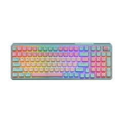 Cooler Master MK770 Bluetooth / vezeték nélküli / USB-C magyar gaming Kailh Box V2 Red mechanikus billentyűzet zöld-sárg