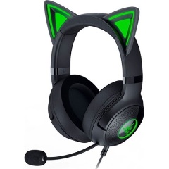 Razer Kraken Kitty V2 gaming fejhallgató headset fekete-zöld