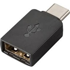 HP Poly USB-C -> USB-A 2.0 M/F adapter fekete