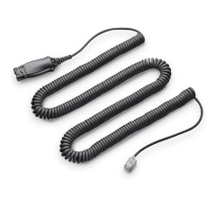 HP Poly HIS TAA QD (Quick Disconnect) - RJ9 M/M audio kábel fekete
