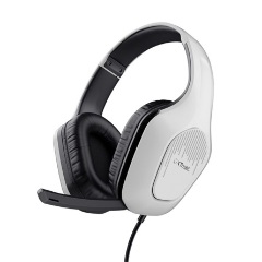 Trust GXT415 Zirox gaming fejhallgató headset fehér-fekete