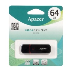 Apacer 64GB AH333 USB-A 2.0 pendrive BOX fekete