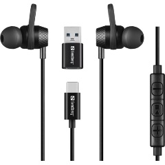 Sandberg Line-In Mic fülhallgató headset fekete