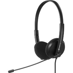 Sandberg Office fejhallgató headset fekete