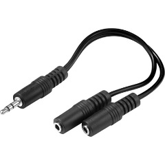 Sandberg 502-16 1db Jack stereo 3,5mm (3pin) -> 2db Jack stereo 3,5mm (3pin) M/F splitter