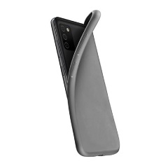 Samsung A03s CELLULARLINE CHROMA szilikon telefonvédő matt, mikrofiber plüss belső, FEKETE