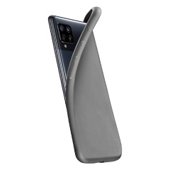 Samsung A42 5G CELLULARLINE CHROMA szilikon telefonvédő matt, mikrofiber plüss belső, FEKETE