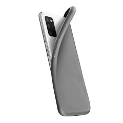 Samsung A02s CELLULARLINE CHROMA szilikon telefonvédő matt, mikrofiber plüss belső, FEKETE