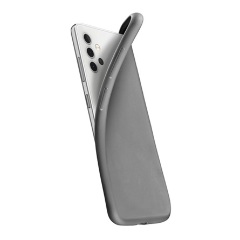 Samsung A32 5G CELLULARLINE CHROMA szilikon telefonvédő matt, mikrofiber plüss belső, FEKETE