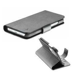 Samsung A72 5G CELLULARLINE BOOK AGENDA tok álló, bőr hatású FLIP, RFID, FEKETE
