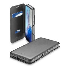 Samsung S20 5G CELLULARLINE BOOK CLUTCH tok álló, bőr hatású FLIP, kártyazseb funkció, FEKETE