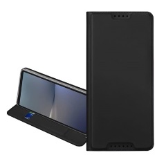 Samsung S23 Ultra DUX DUCIS SKIN PRO tok álló, bőr hatású FLIP, asztali tartó, FEKETE