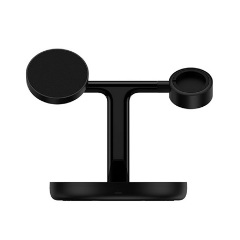Apple Watch Series 5 44mm BASEUS hálózati töltő 3in1 15W, Apple Airpods töltő, FEKETE