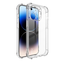 iPhone 15 Pro IMAK szilikon telefonvédő ütésállóság, légpárnás sarok, ÁTLÁTSZÓ