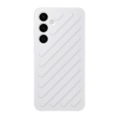 Samsung S24 Plus 5G Designed for SAMSUNG műanyag telefonvédő ütésállóság, dombor minta, FEHÉR