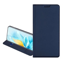 Samsung Note 10 DUX DUCIS SKIN PRO tok álló, bőr hatású FLIP, asztali tartó, SÖTÉTKÉK