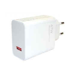 XIAOMI hálózati töltő USB aljzat (67W, gyorstöltő) FEHÉR (Gigapack csomagolás)