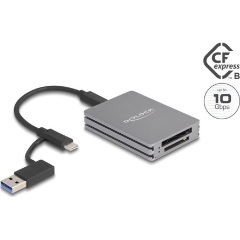 Delock USB Type-C  kártyaolvasó SD Express és CFexpress B-típusú memóriakártyákhoz