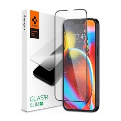 iPhone 13 mini SPIGEN TR SLIM HD képernyővédő üveg 2.5D, 9H, FEKETE