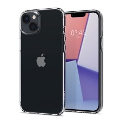 iPhone 14 SPIGEN LIQUID CRYSTAL szilikon telefonvédő ütésállóság, légpárnás sarok, ÁTLÁTSZÓ
