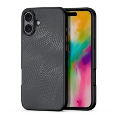iPhone 16 5G DUX DUCIS AIMO szilikon telefonvédő ütésállóság, hullám, FEKETE