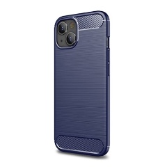iPhone 14 Gigapack szilikon telefonvédő ütésállóság, karbon minta, SÖTÉTKÉK